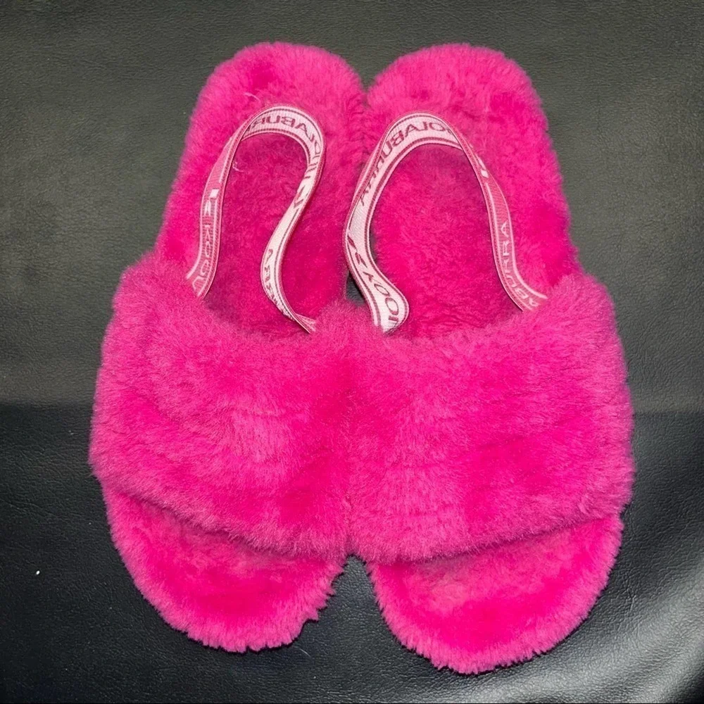 Koolaburra By Ugg Pink Kids Fuzz'n Slipper Sandals Size 3